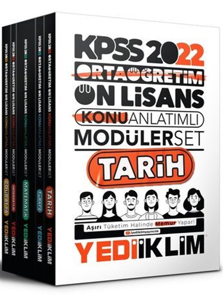 Yediiklim Yayınları 2022 KPSS Ortaöğretim Ön Lisans GY-GK Konu Anlatımlı Modüler Set