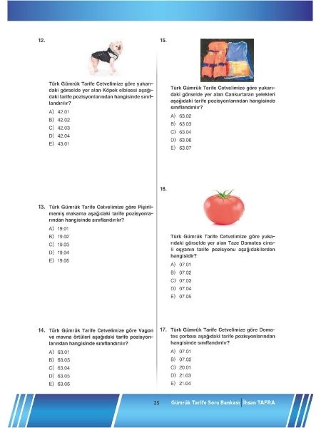 Gümrük Tarife Soru Bankası (1)